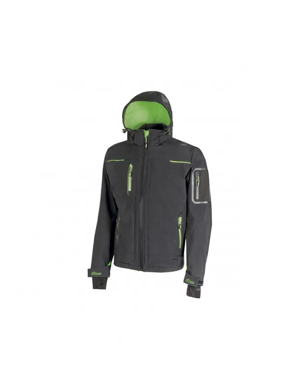 Veste de travail softshell SPACE Gris/Vert FU187RL - U-Power