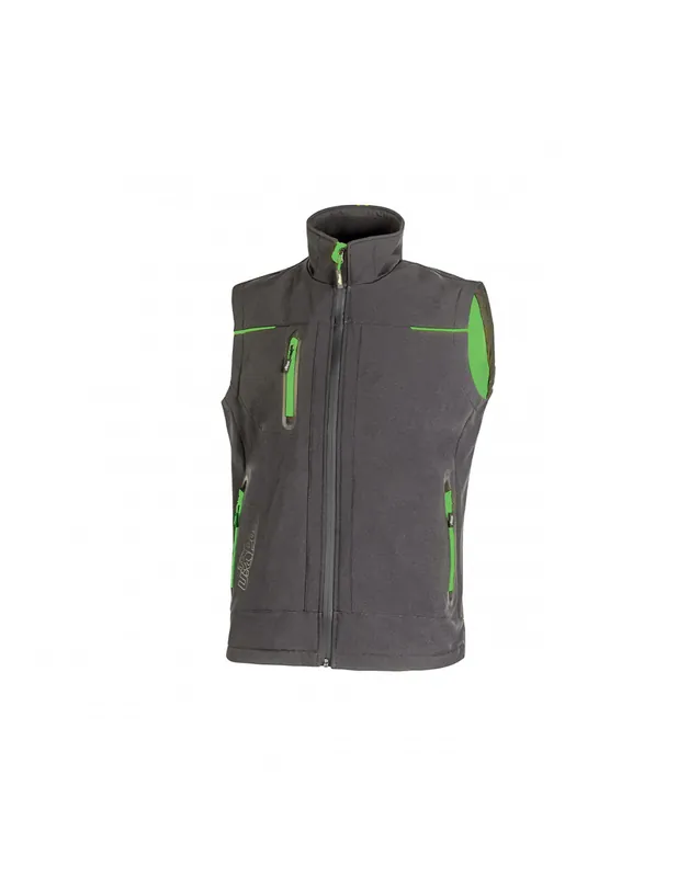 Gilet Softshell UNIVERSE Gris/Vert FU188RL - U-Power