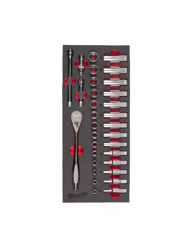 Module mousse Jeu de clés à cliquet et de douilles 3/8" 4932479825 - Milwaukee