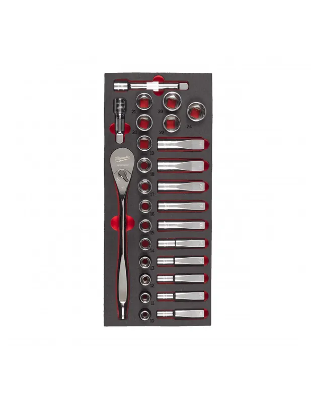 Module mousse Jeu de clés à cliquet et de douilles 1/2" 4932479826 - Milwaukee