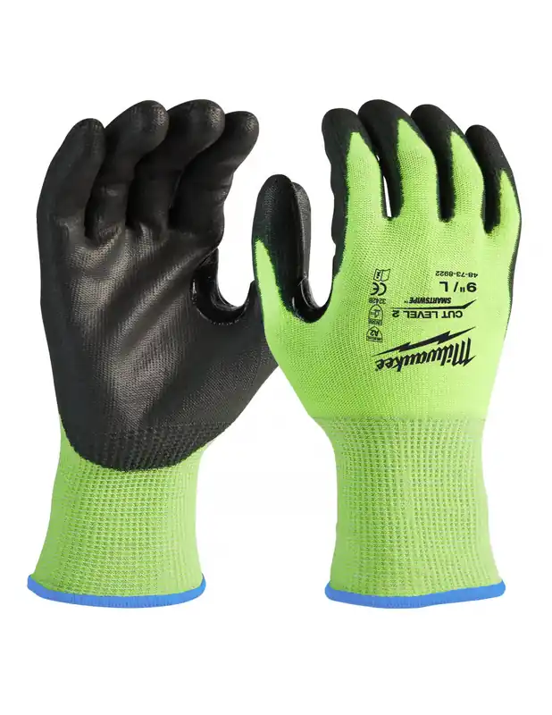 Gants haute-visibilité anti-coupures niveau 2/B Taille 11/XXL 4932479925 - Milwaukee