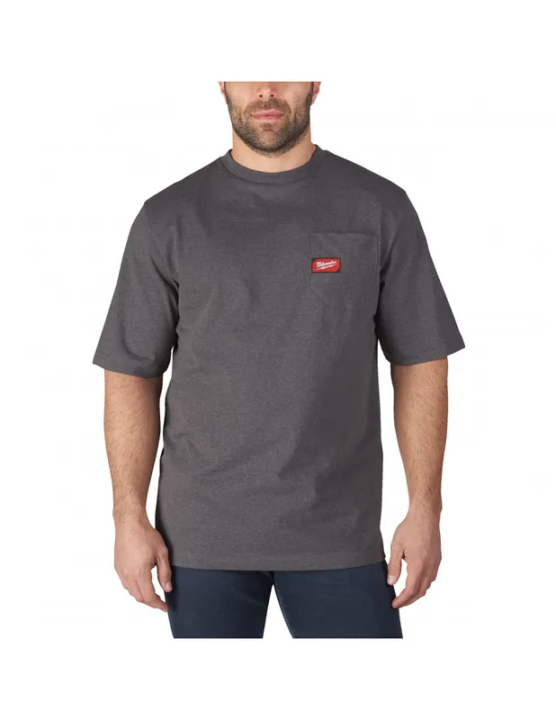 Tee-Shirt de travail gris manches courtes Taille XXL 4933478235 - Milwaukee