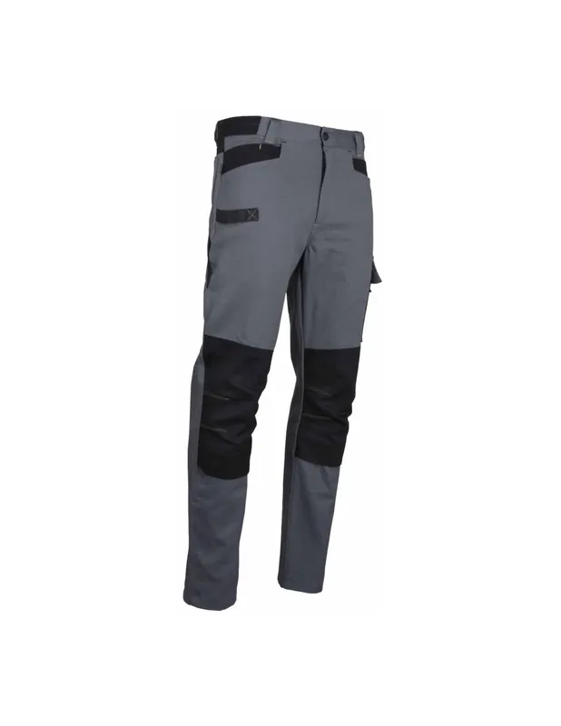 Pantalon bicolore multipoches Gris/Noir 1673 PONCE - LMA