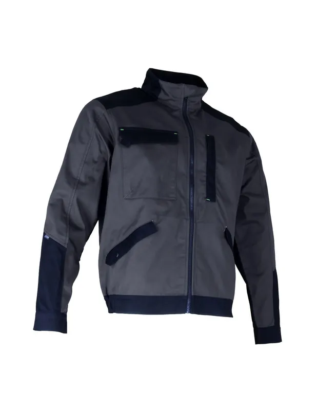 Veste de travail bicolore multipoches Gris/Noir 2220 CARBURE - LMA