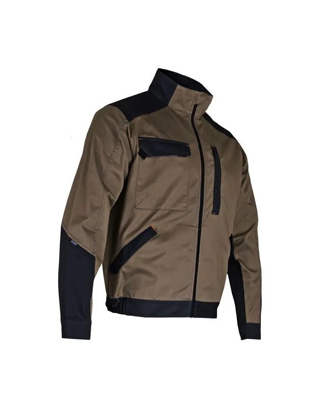Veste de travail bicolore multipoches Chataîgne/Gris 2221 GRAVEUR - LMA