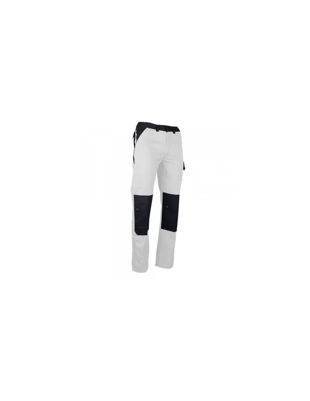 Pantalon bicolore multipoches Blanc/Gris 1730 NUANCIER - LMA