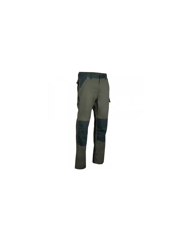 Pantalon bicolore poches genouillères Olive/Vert 1728 STATION - LMA