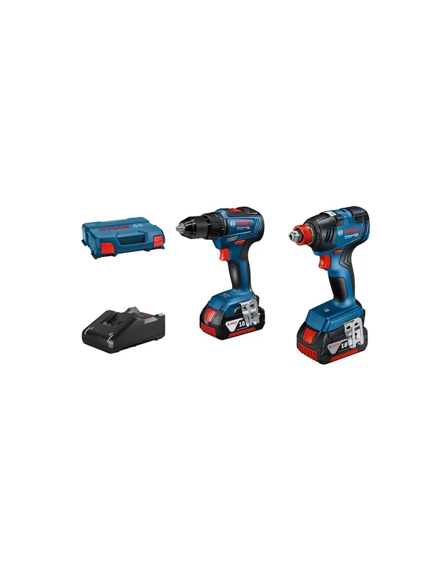 Pack Visseuse à chocs GDX 18V-200 + Perceuse visseuse à percussion GSB 18V-55 06019J2208 - Bosch
