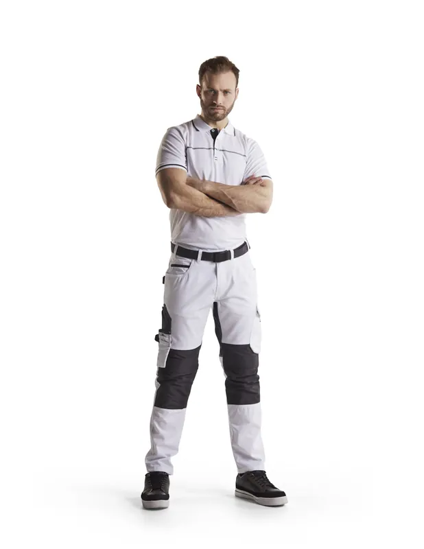 Pantalon Peintre +stretch Blanc/Gris foncé 109513301098 - Blaklader
