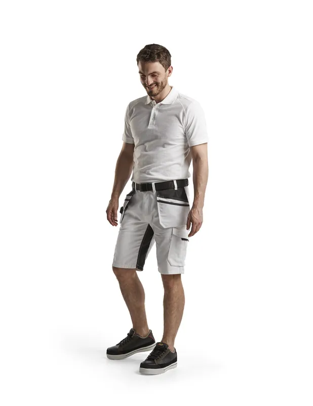Short peintre +stretch Blanc/Gris foncé 109913301098 - Blaklader