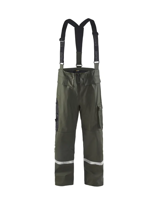 Pantalon de pluie HV Niveau 2 Vert armée 130220034600 - Blaklader