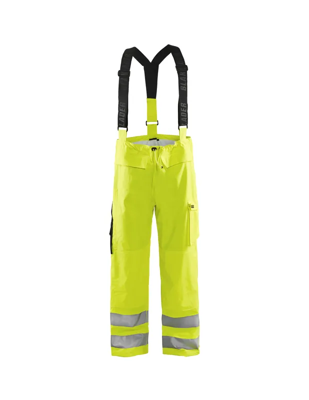 Pantalon de pluie à bretelles HV retardant flamme Jaune fluo 130320093300 - Blaklader