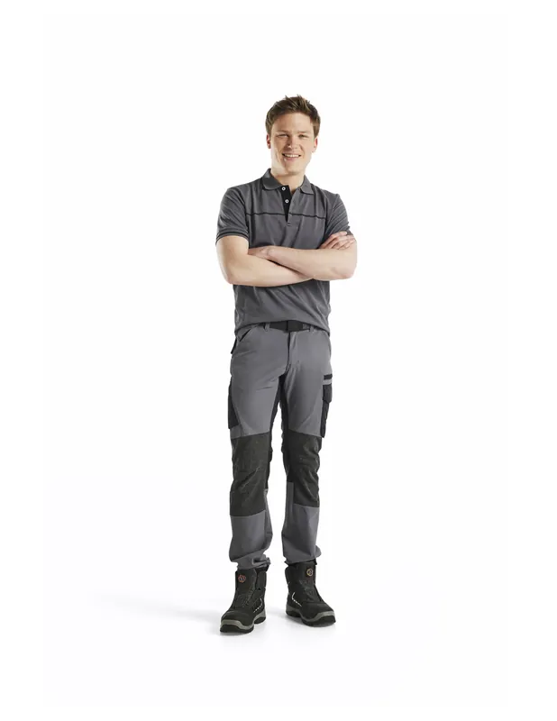 Pantalon maintenance stretch 4D Gris moyen/Noir 142216459699 - Blaklader