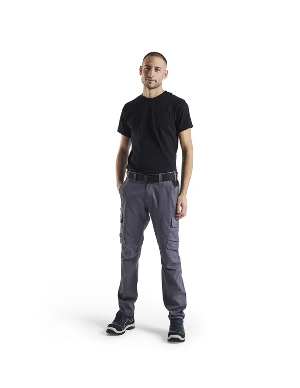 Pantalon industrie stretch 2D Gris moyen/Noir 144418329699 - Blaklader