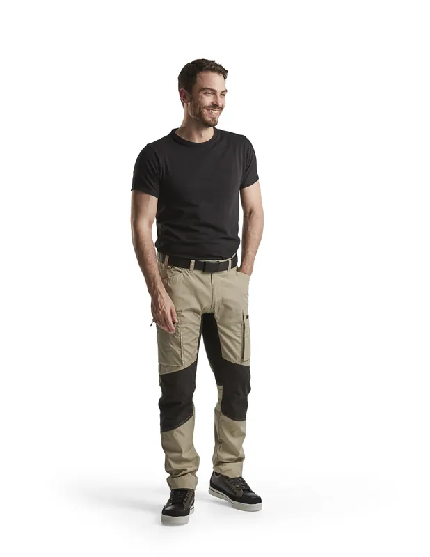 Pantalon maintenance +stretch Beige/Noir 145918452799 - Blaklader