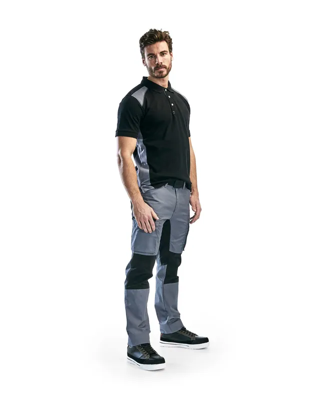 Pantalon maintenance +stretch Gris clair/Noir 145918459499 - Blaklader