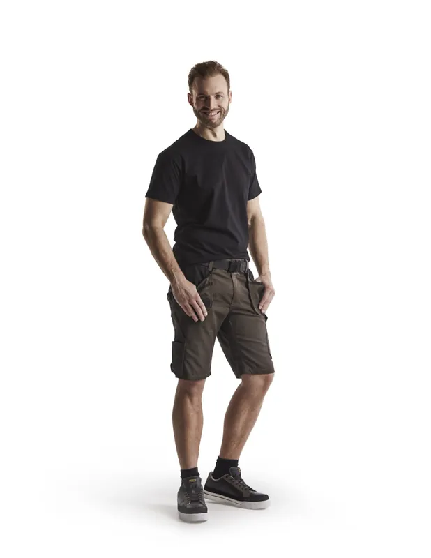 Short maintenance avec poches flottantes Vert Kaki/Noir 149413304599 - Blaklader