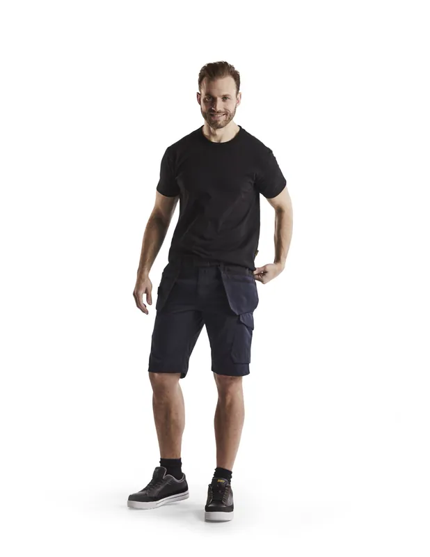 Short maintenance avec poches flottantes Marine foncé/Noir 149413308699 - Blaklader