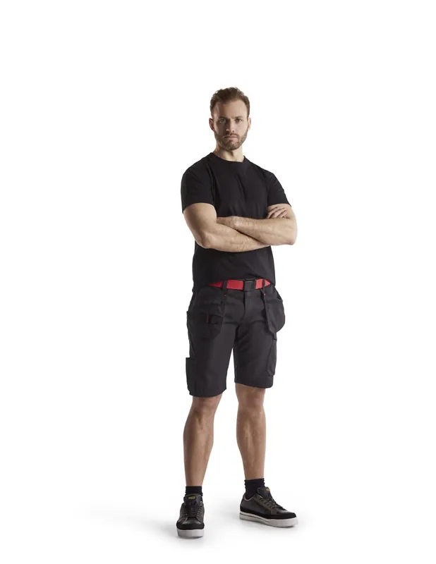 Short maintenance avec poches flottantes Noir/Rouge 149413309956 - Blaklader