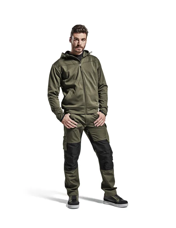 Pantalon maintenance +stretch Vert Kaki/Noir 149513304599 - Blaklader