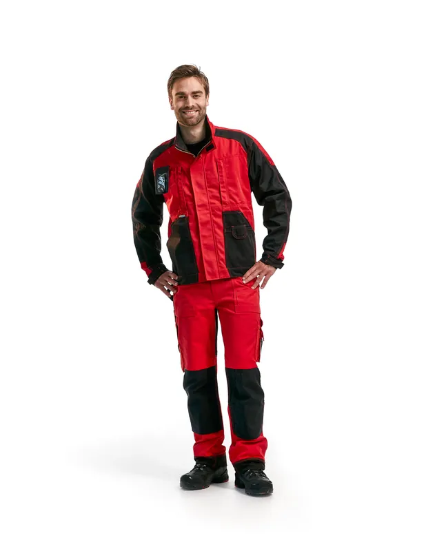 Pantalon artisan bicolore Rouge/Noir 152318605699 - Blaklader