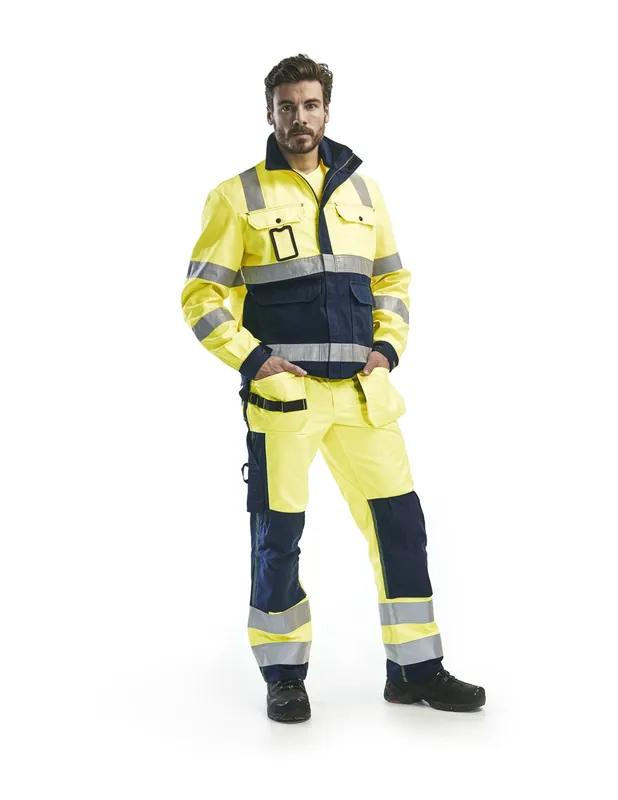Pantalon Artisan haute visibilité Jaune fluo/Marine 153318603389 - Blaklader
