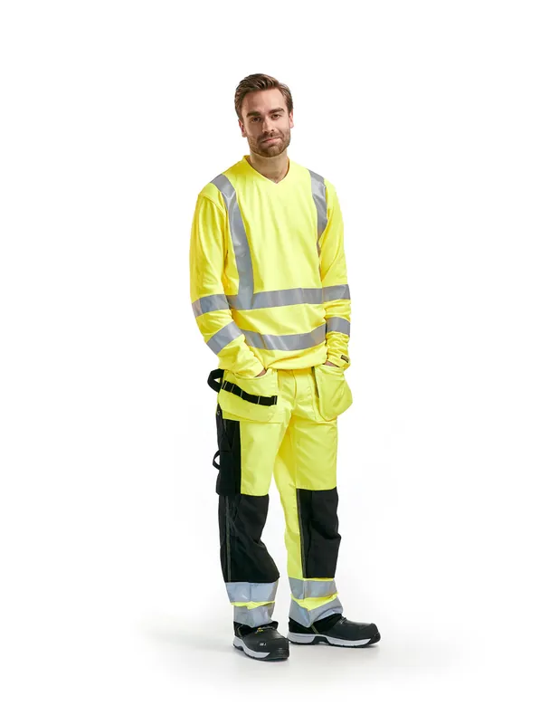 Pantalon Artisan haute visibilité Jaune fluo/Noir 153318603399 - Blaklader