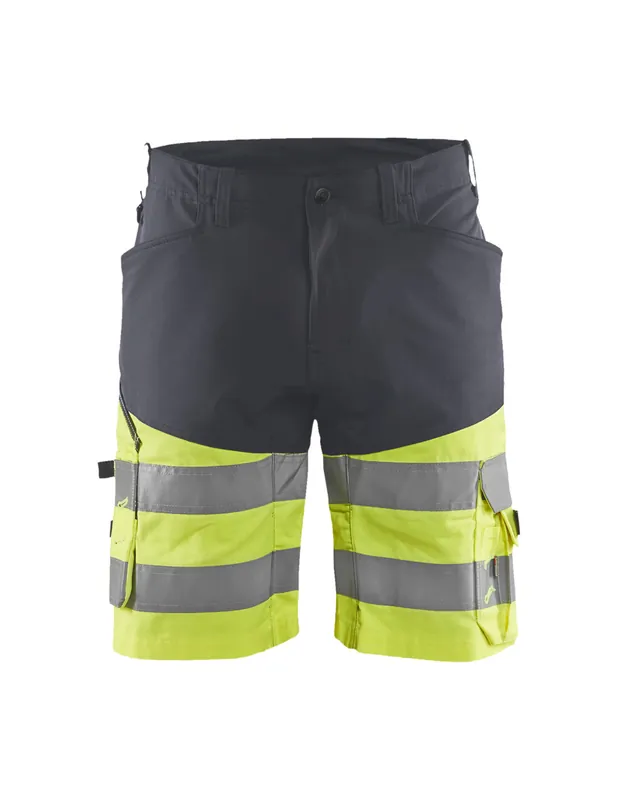 Short haute-visibilité +stretch Gris moyen/Jaune fluo 154118119633 - Blaklader