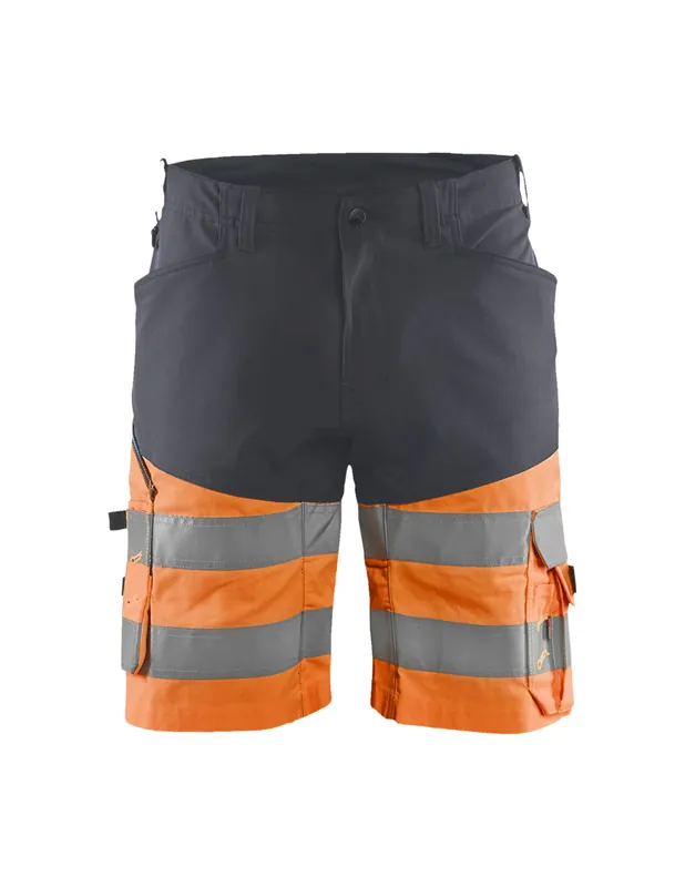 Short haute-visibilité +stretch Gris moyen/Orange fluo 154118119653 - Blaklader