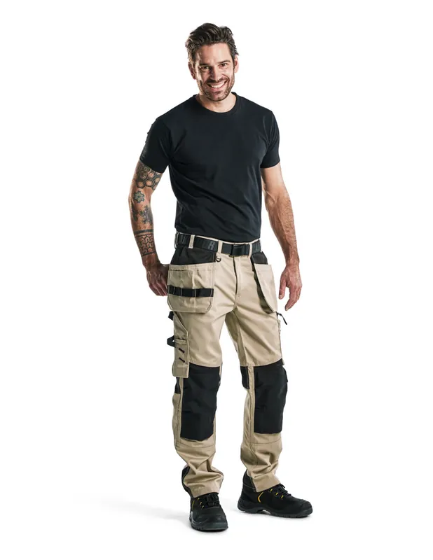Pantalon artisan Beige/Noir 155518602799 - Blaklader