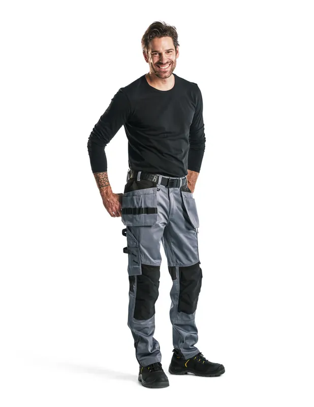 Pantalon artisan Gris clair/Noir 155518609499 - Blaklader