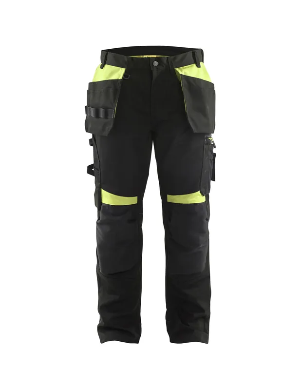 Pantalon artisan Noir/Jaune fluo 155518609933 - Blaklader