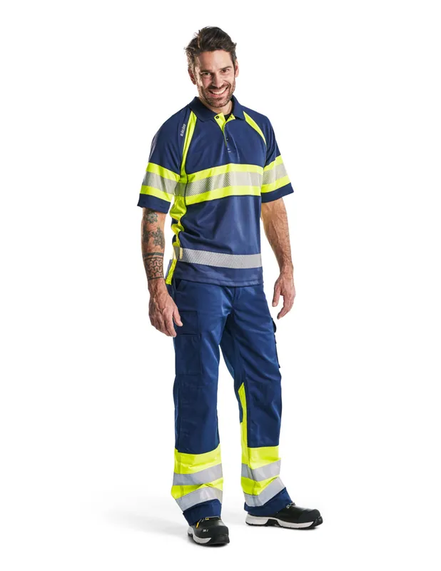 Pantalon artisan haute visibilité Marine/Jaune fluo 156418118933 - Blaklader