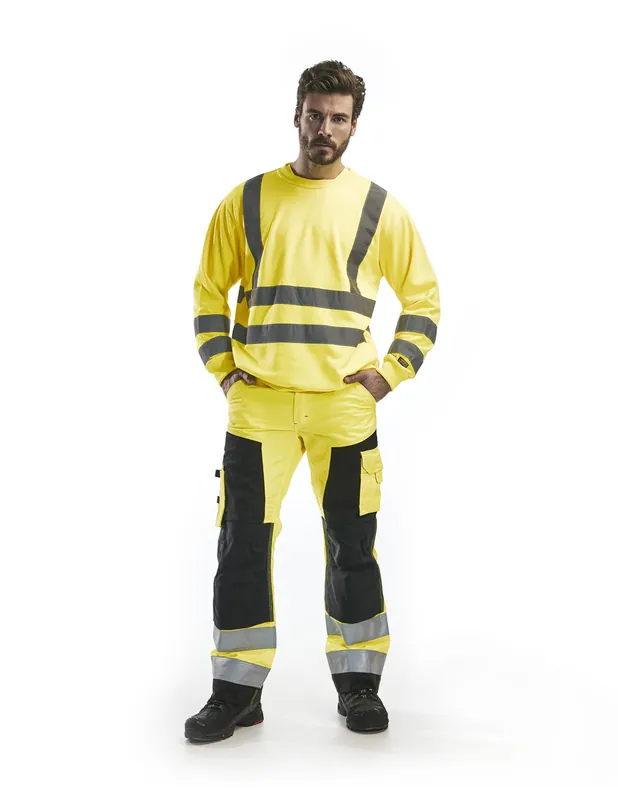 Pantalon artisan haute visibilité Jaune fluo/Noir 156618113399 - Blaklader