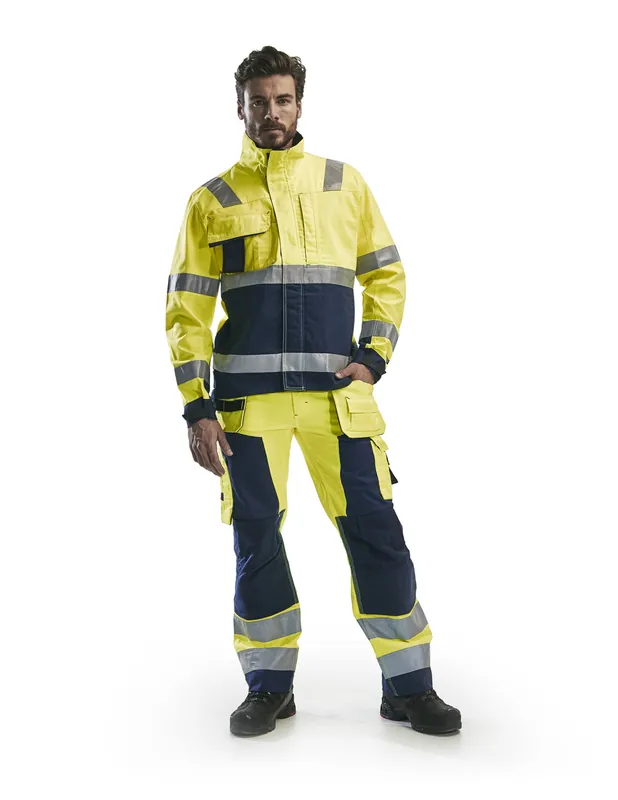 Pantalon Artisan haute visibilité Jaune fluo/Marine 156818113389 - Blaklader