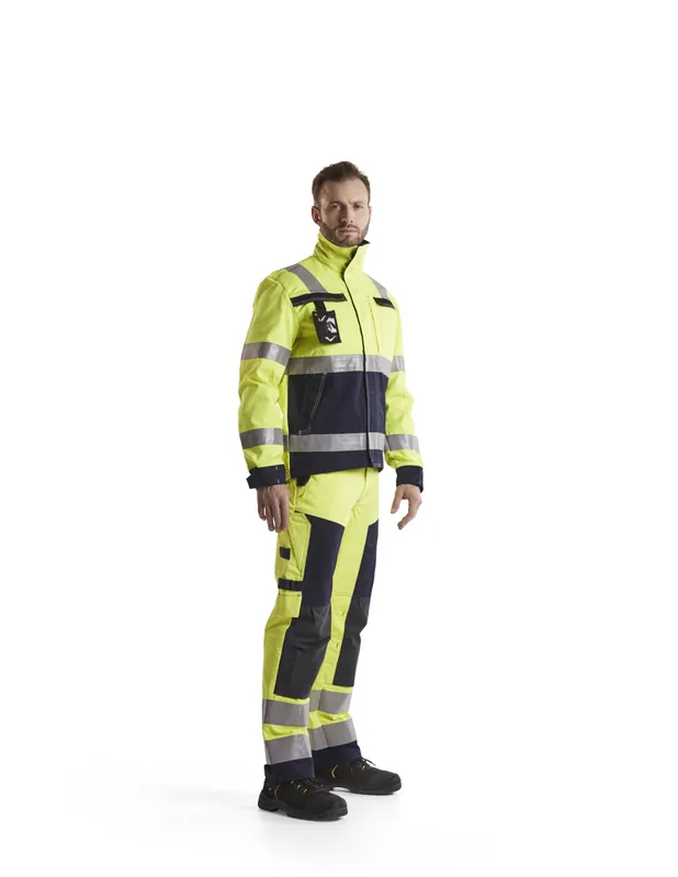 Pantalon Artisan Multinormes Jaune fluo/Marine 157815143389 - Blaklader