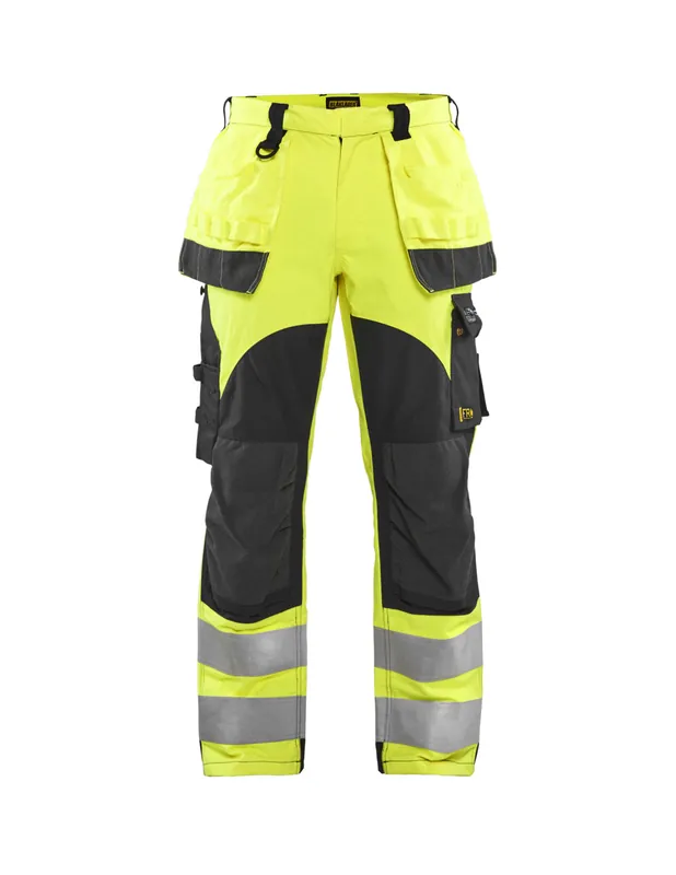 Pantalon multinormes inhérent Jaune fluo/Marine 158915123389 - Blaklader