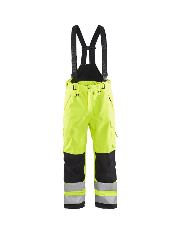 Pantalon à bretelles hardshell haute-visibilité Jaune fluo/Noir 186719773399 - Blaklader