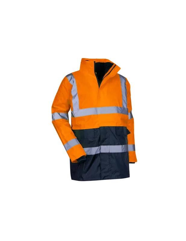 Parka 4 en1 haute visibilité Orange Fluo/Marine PREVENTION 5002 - LMA