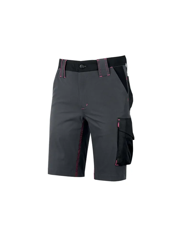 Bermuda de travail MERCURY Grey Fucsia FU196GF - Upower