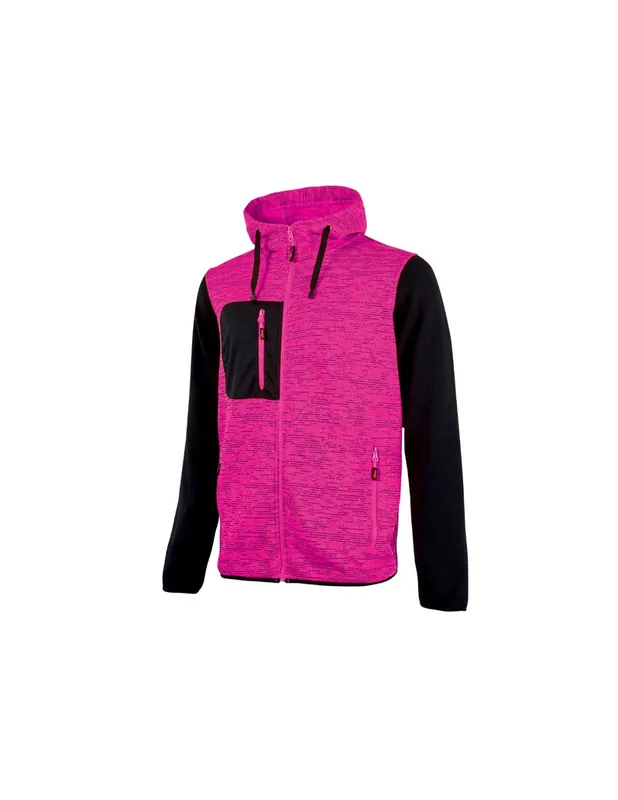 Gilet de travail Sweat RAINBOW Black Fuscia EY174BF - Upower
