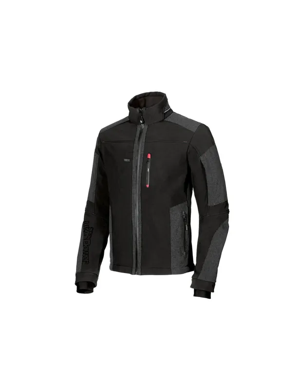 Veste de travail Softshell RALLY Black Carbon IM110BC - Upower