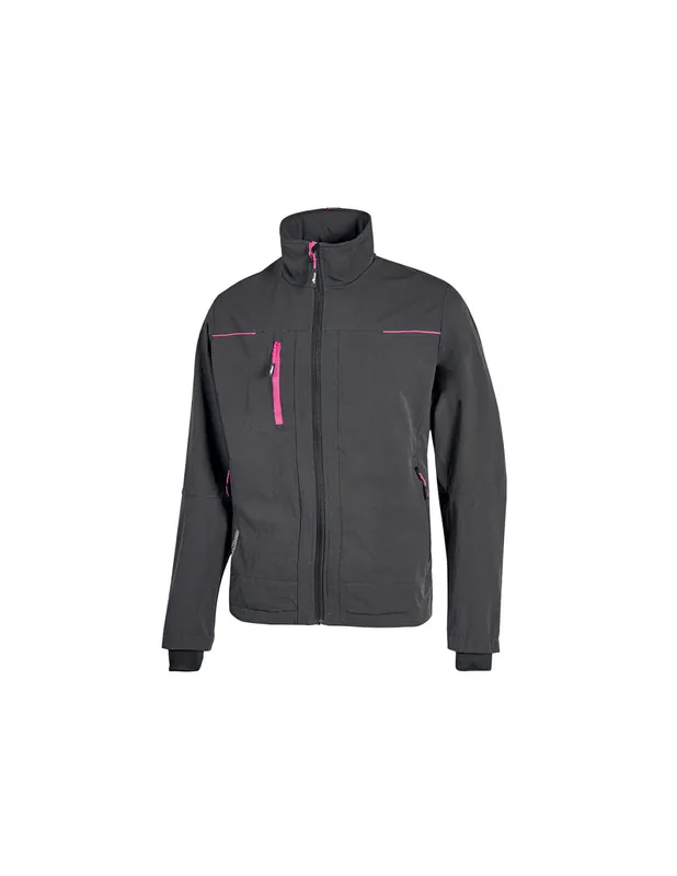 Veste de travail femme PLUTON LADY Grey Fucsia PE178GF - Upower
