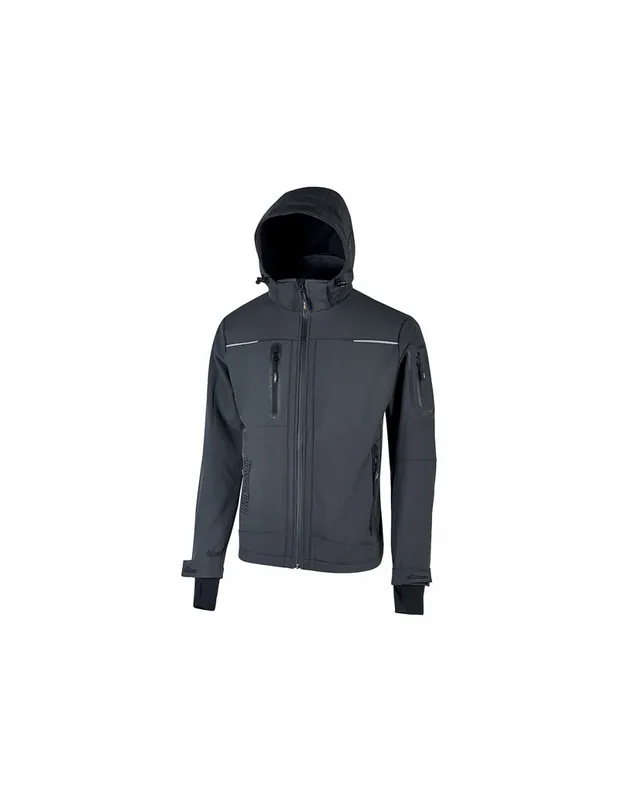 Veste de travail Softshell SPACE Asphalt Grey FU187AG - Upower