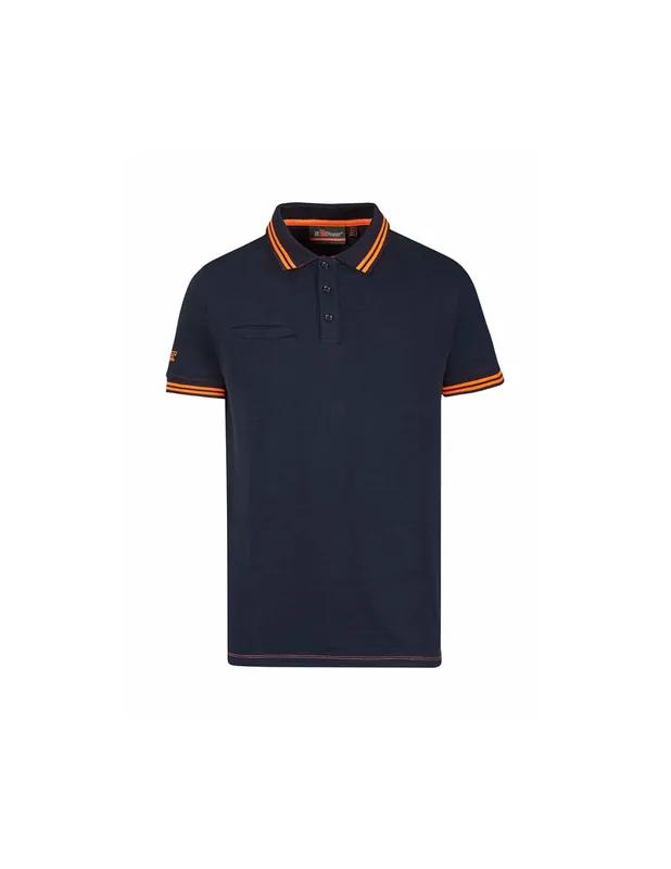 Polo manches courtes WAY Deep Blue EY264DB - Upower