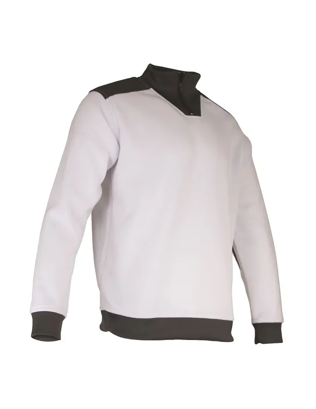Sweat col camionneur empiècements 8027 POCHOIR - LMA