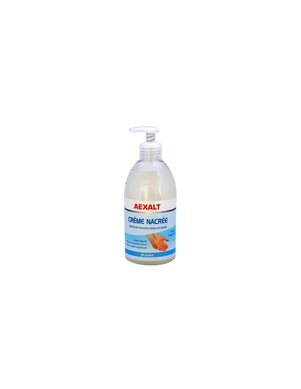 Crème nettoyante nacrée + pompe 500 ml CL034 - Aexalt Pluho
