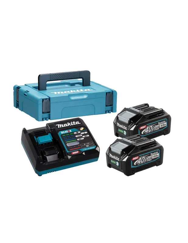 Pack Énergie 40 V Max XGT Lithium-Ion (2 batteries 4Ah + 1 chargeur) 191J97-1 - Makita
