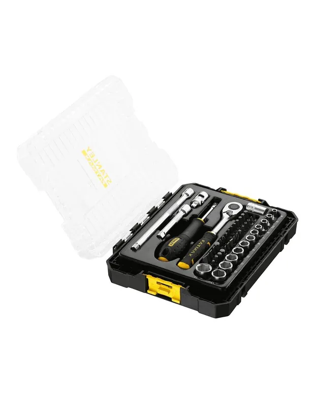 Coffret de douilles M ¼‘‘ 48 pièces STAKBOX FATMAX FMMT98101-0 - Stanley