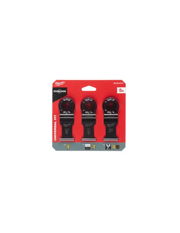 Set de 5 lames multitools Lames bois/métal 48906114 - Milwaukee